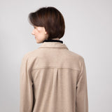 Thread & Supply Lewis Soft Luxe Button Up Shirt for Women in Warm Taupe