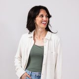 Thread & Supply Lewis Soft Luxe Button Up Shirt for Women in Oatmeal