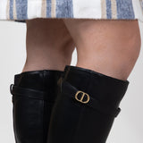 Top Moda Alana Tall Boots for Women in Black