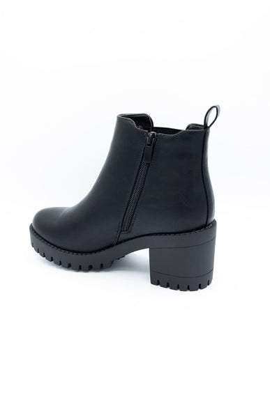 Top Moda Bianca Lug Booties for Women in Black | BIANCA66-BLACK