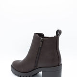 Top Moda Bianca Lug Booties for Women in Brown