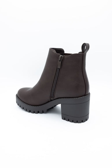 Top Moda Bianca Lug Booties for Women in Brown
