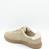 Top Moda Remus Raffia Sneakers for Women in Taupe