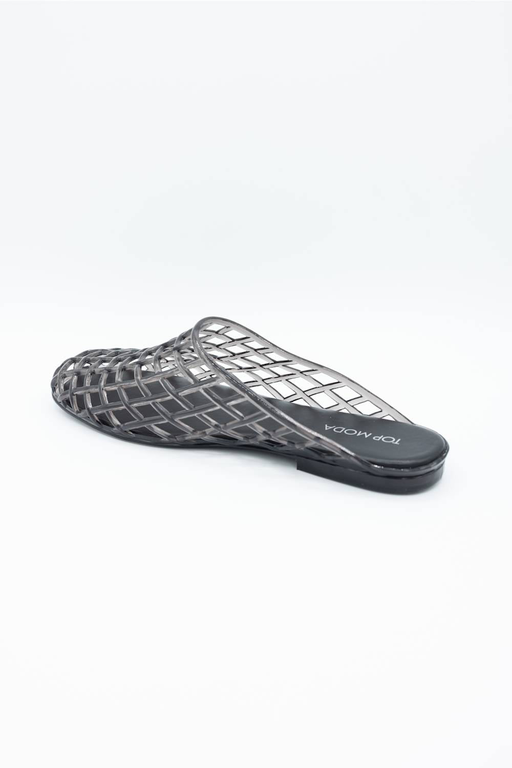 Top Moda Solar Jellie Slide Sandals for Women in Black
