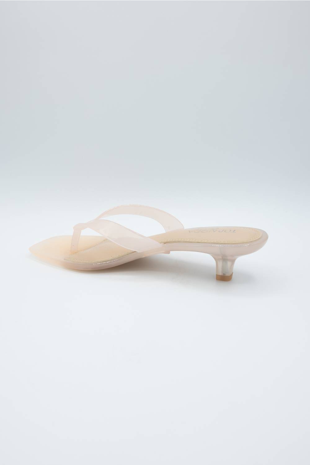 Top Moda Violet Jellie Kitten Heels for Women in Nude