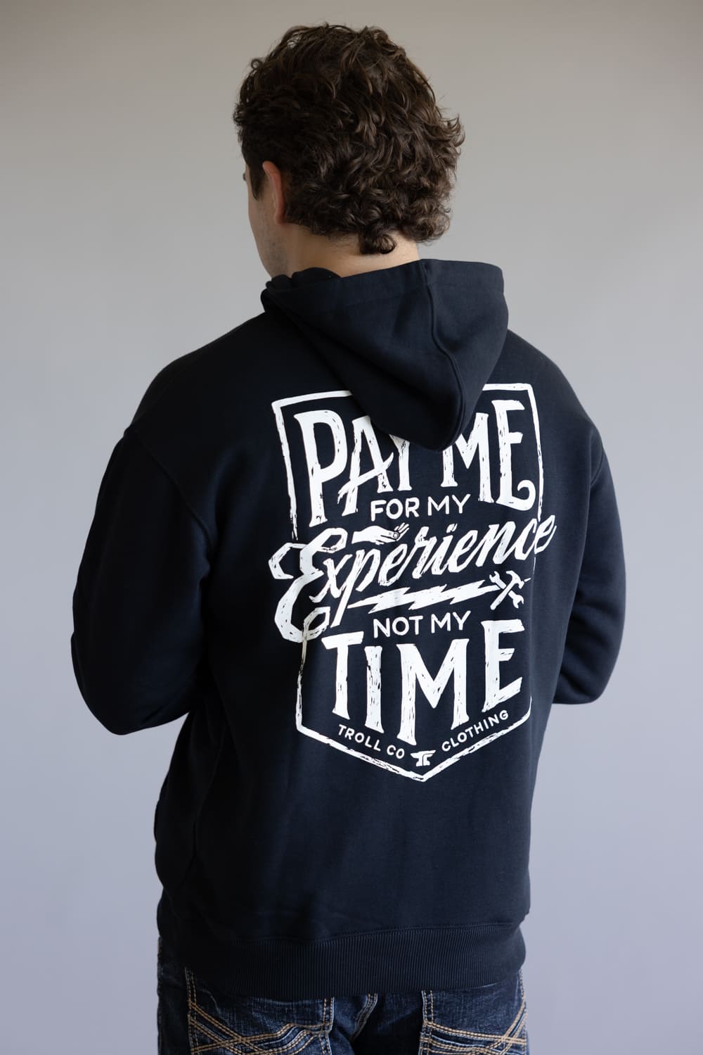 Troll Co. Pay Me Hoodie for Men in Black