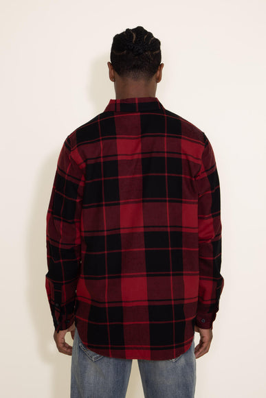 Troll Co. Ridge Flannel Button Down Shirt for Men in Red