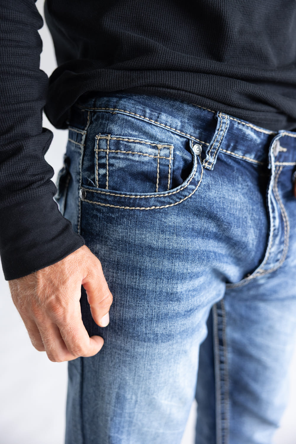 True Luck Afton Bootcut Stretch Jeans for Men