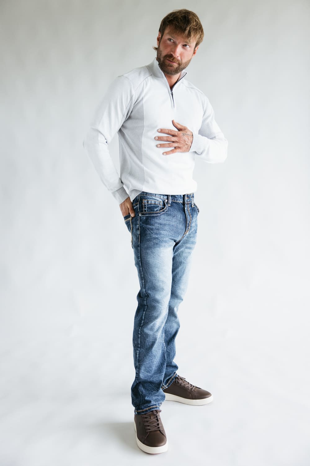 True Luck Dow Bootcut Stretch Jeans for Men