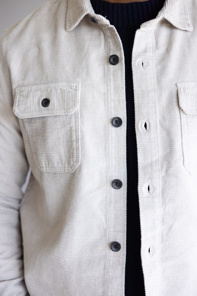 Union Corduroy Shacket for Men in Light Grey
