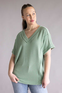 Urban Rib Top for Women in Sage
