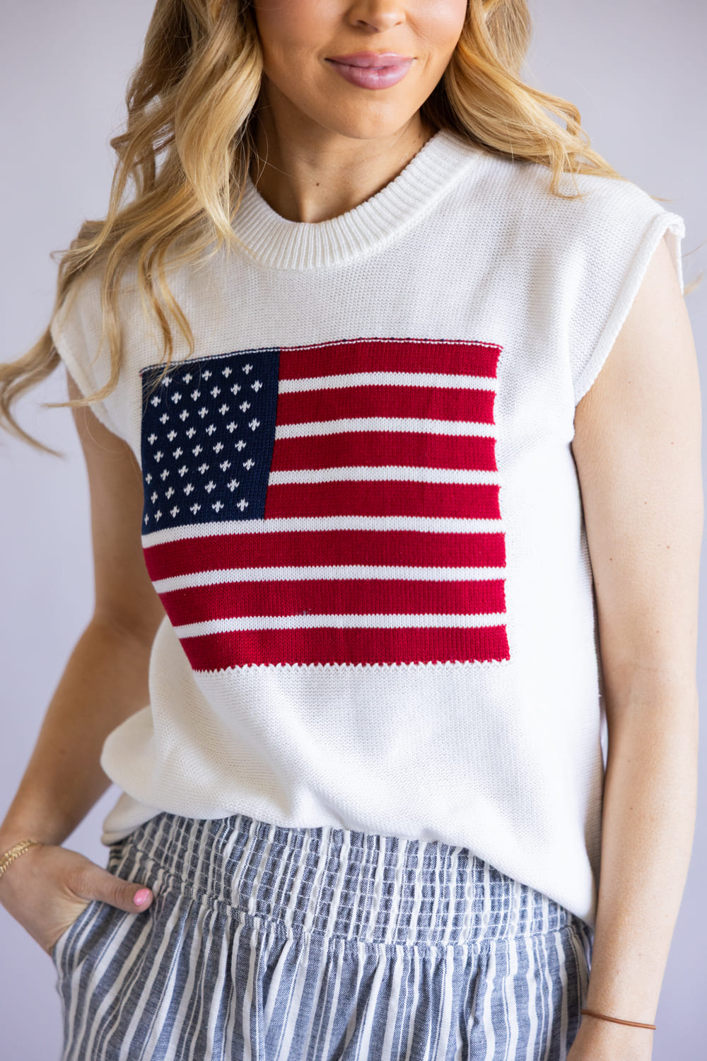 Simply Southern USA Tank Top for Women in White | PP-0126-TOP-TANK