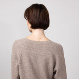 Thread & Supply V-Neck Knit Marigold Sweater for Women in Heather Pewter
