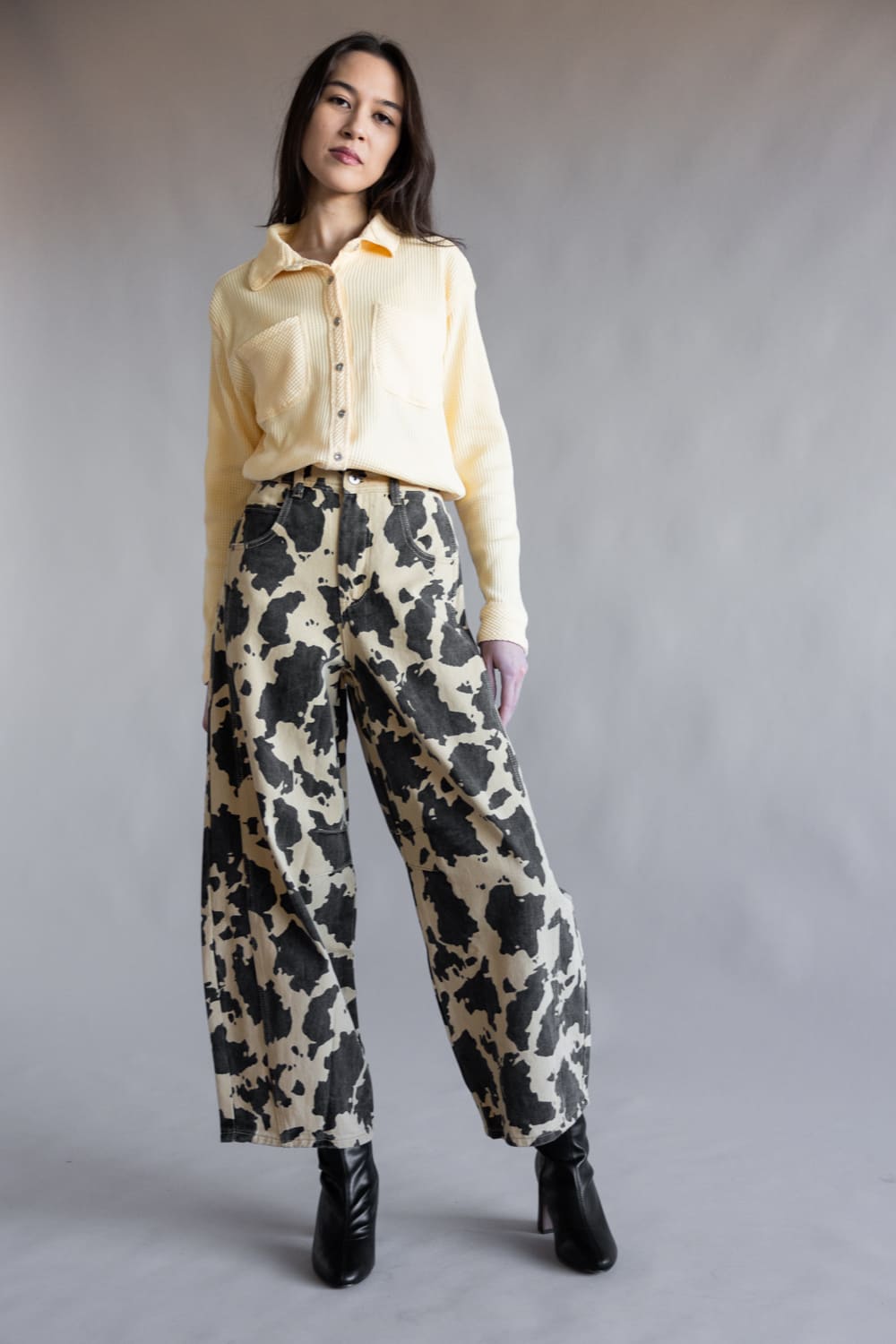 001-VERY-J-COW-PRINT-BARREL-DENIM-PANT-IN-TAUPE-COW-NP70891-TAUPECOW