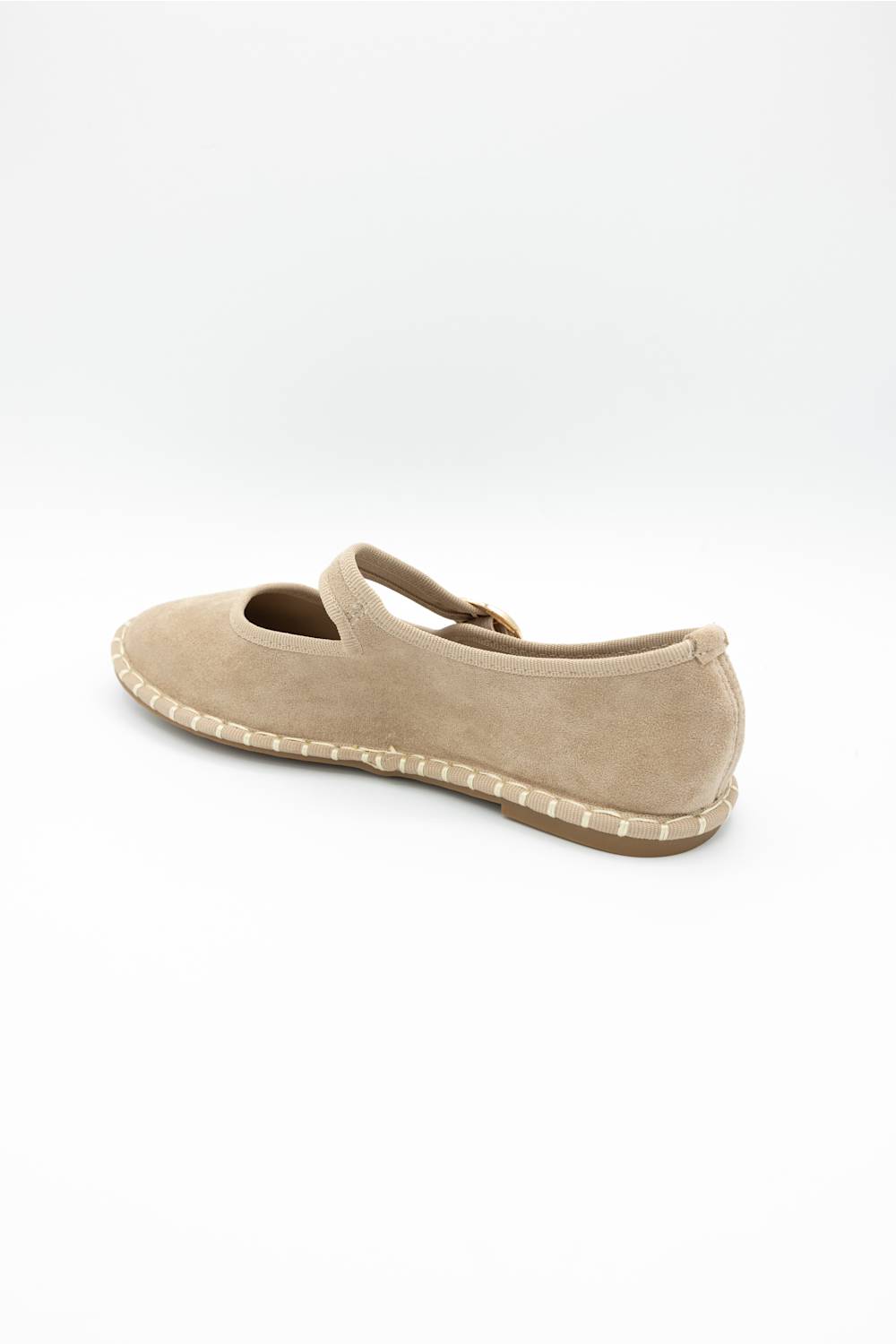 Berness Volante Suede Mary Janes Flats for Women in Beige
