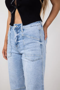 Vervet High Rise Baggy Barrel Jeans for Women