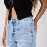 Vervet High Rise Baggy Barrel Jeans for Women