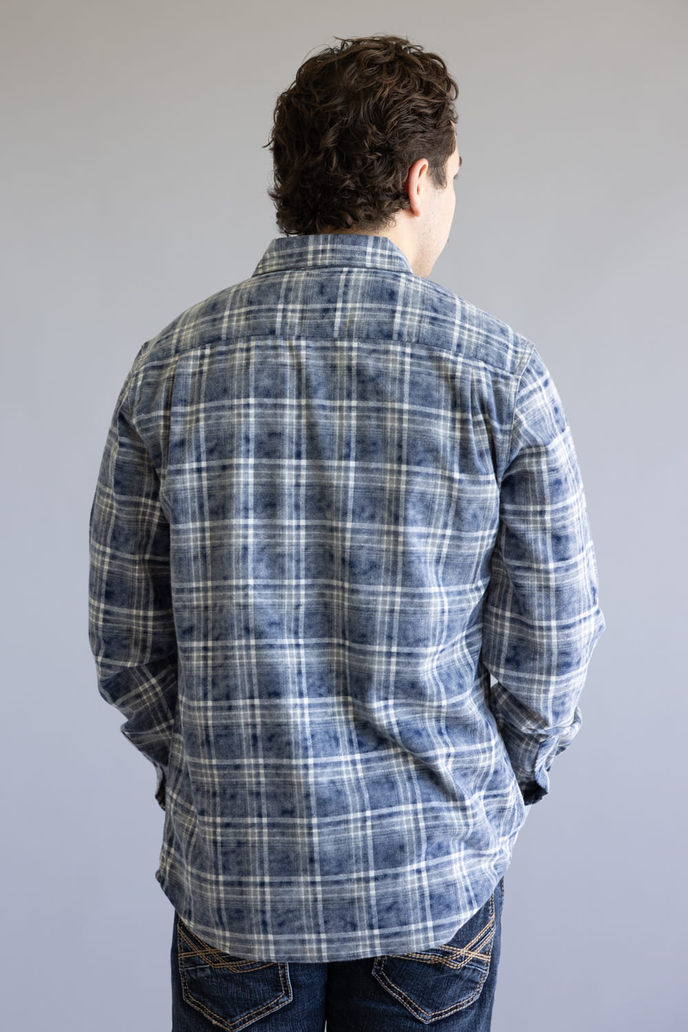 Weatherproof Vintage Chalk Flannel Shirt for Men in Sargasso Sea
