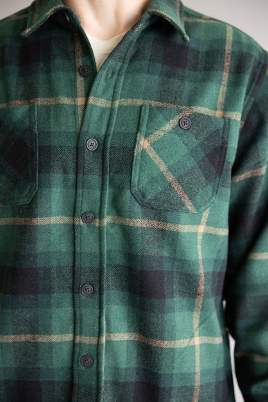 Weatherproof Vintage Faux Wool Unlined Shirt for Men in Green