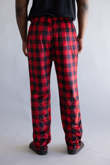 Weatherproof Silky Lounge Pants for Men in Red Plaid