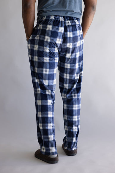 Weatherproof Silky Lounge Pants for Men in Blue Plaid 