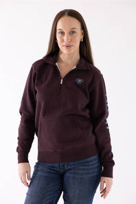 plum sweatshirt on women