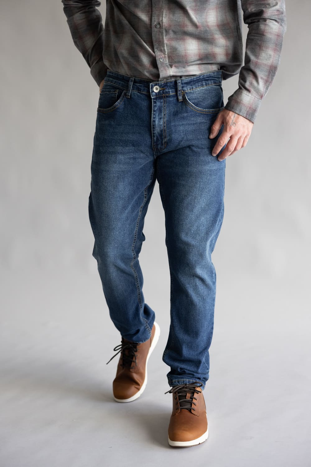 Weatherproof Vintage Athletic Jeans for Men in Riverstone