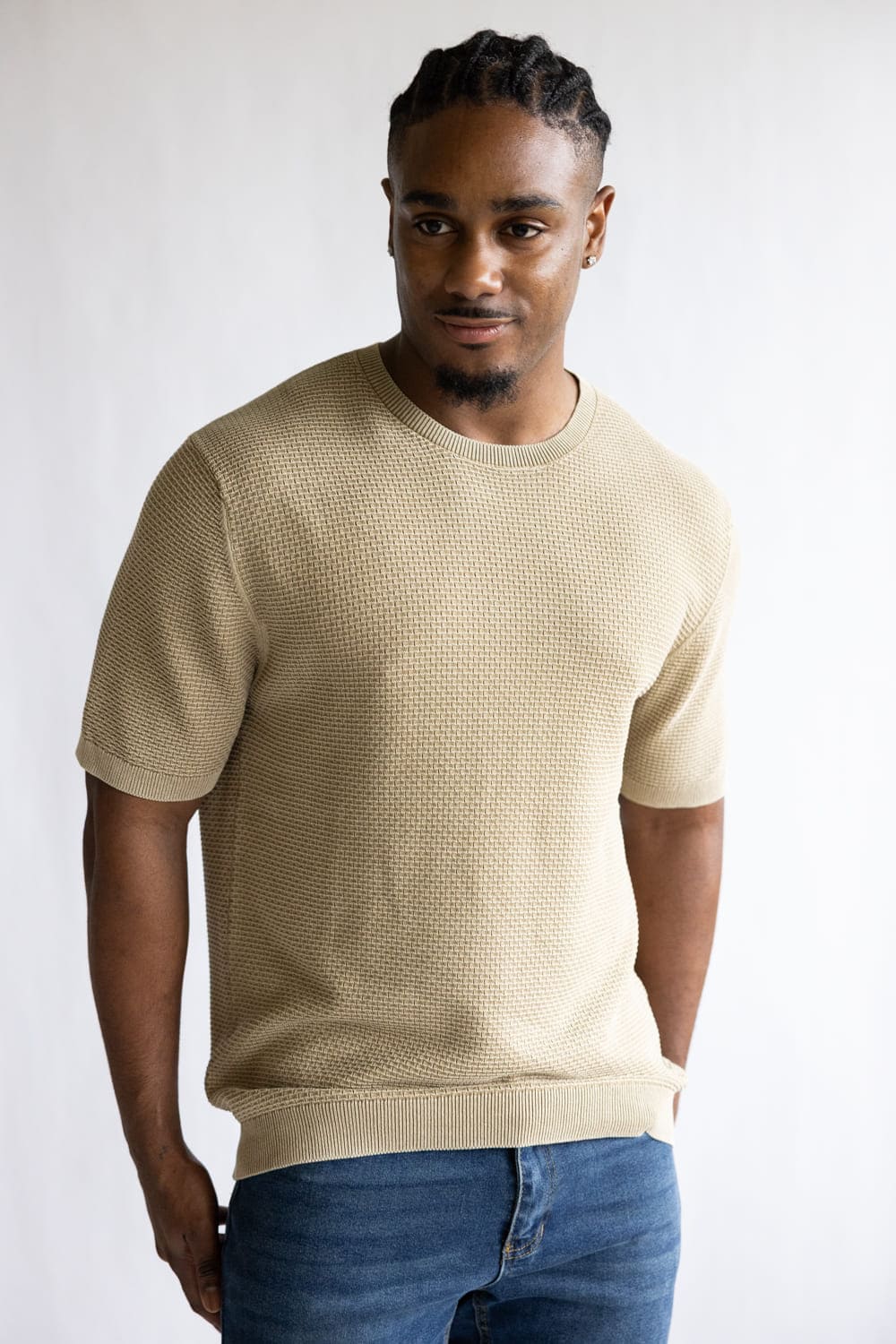Weatherproof Vintage Brick Crew Shirt for Men in Kelp