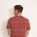 Weatherproof Vintage Knit V-Neck T-Shirt for Men in Red