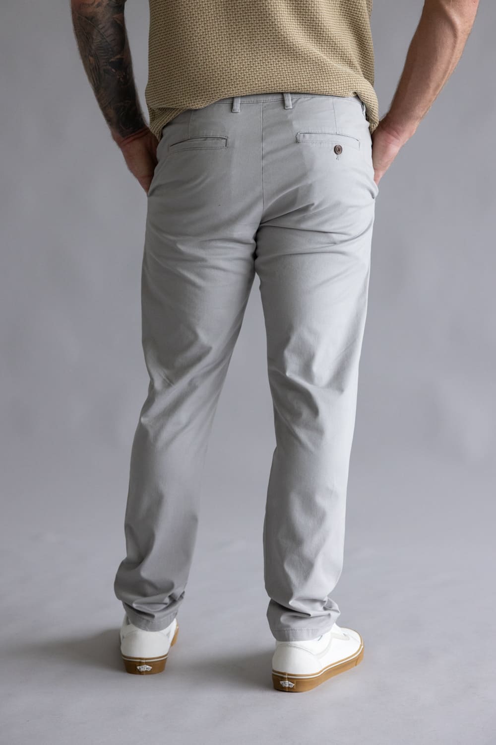 Weatherproof Vintage Leader Chino Pants for Men in Grey Key