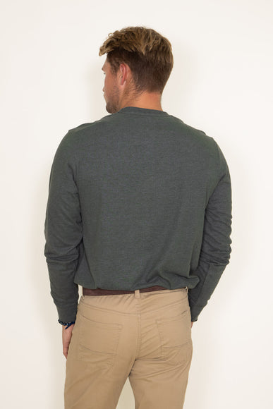 Weatherproof Vintage Long Sleeve Jersey Crew Shirt for Men in Green