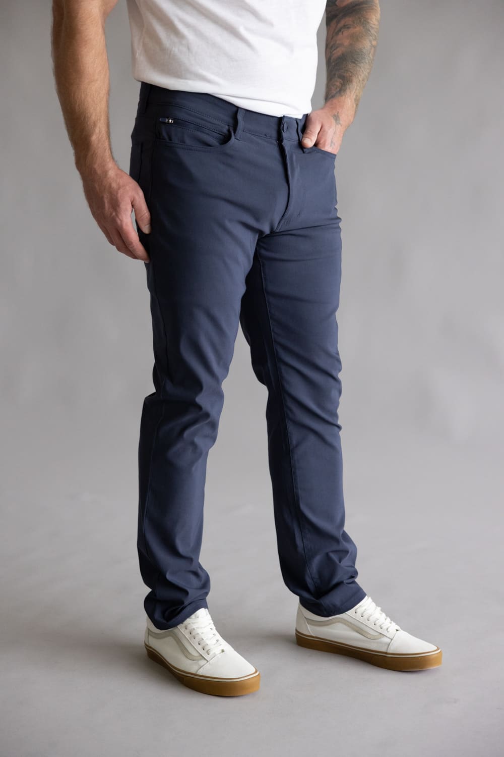 Weatherproof Vintage Momentum 5 Pocket Pants for Men in Anchor Blue