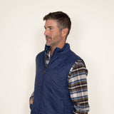 Weatherproof Vintage Quilted Vest for Men in Blue