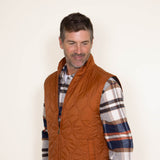 Weatherproof Vintage Quilted Vest for Men in Carmel Brown