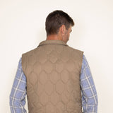 Weatherproof Vintage Quilted Vest for Men in Khaki
