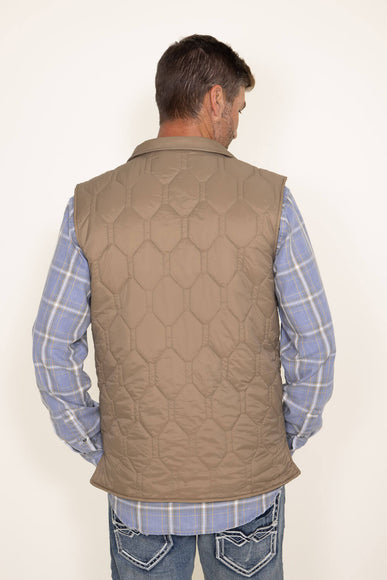Weatherproof Vintage Quilted Vest for Men in Khaki