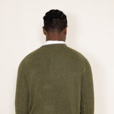 Weatherproof Vintage Soft Touch Raglan Crewneck Sweater for Men in Green