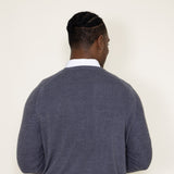 Weatherproof Vintage Soft Touch Raglan Crewneck Sweater for Men in Grey Blue