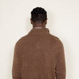 Weatherproof Vintage Soft Touch Textured Quarter Zip Sweater for Men in Almond