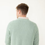 Weatherproof Vintage Stone Wash Crewneck Sweater for Men in Green