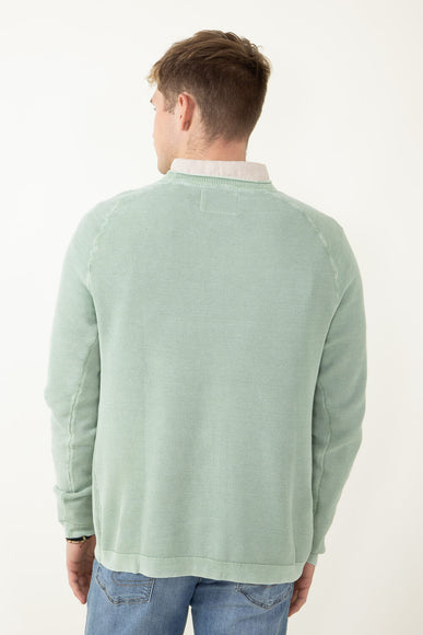 Weatherproof Vintage Stone Wash Crewneck Sweater for Men in Green