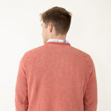 Weatherproof Vintage Stone Wash Crewneck Sweater for Men in Red