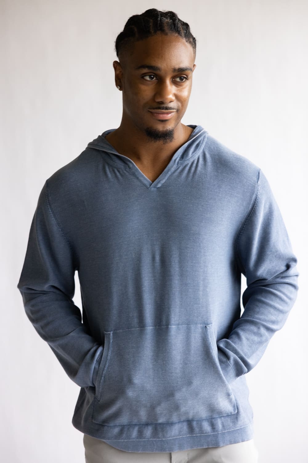 Weatherproof Vintage Stonewash Hoodie for Men in Insignia Blue