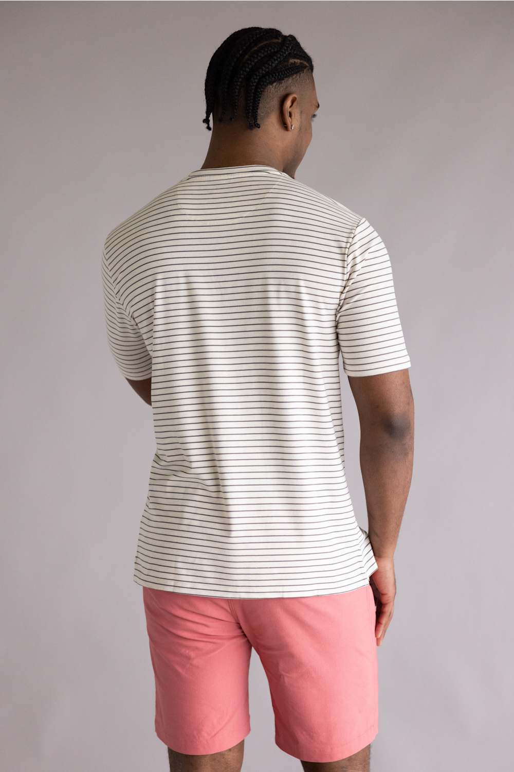 Weatherproof Vintage Striped Stretch  shirt stone grey 