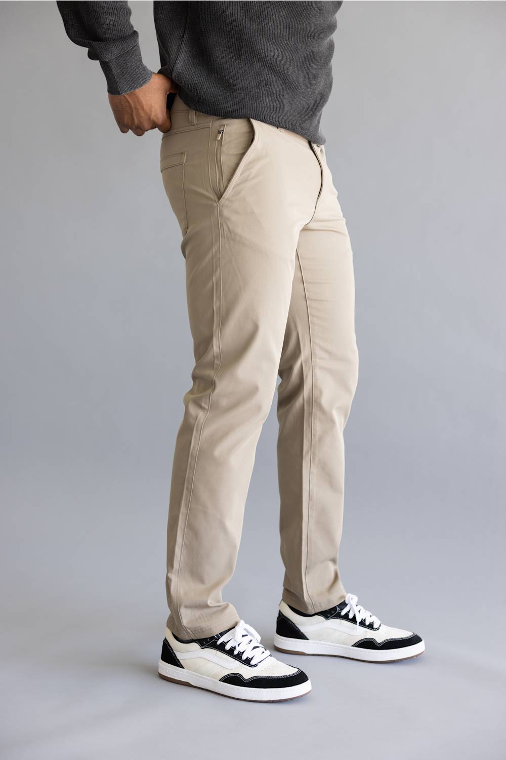 Weatherproof Vintage Tech Utility Pants for Men in Light Oak