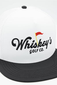 Whiskey Bent Golf Co Trucker Hat for Men in White