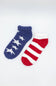Worlds Softest Fireside Americana Low Socks for Women in Navy/Red