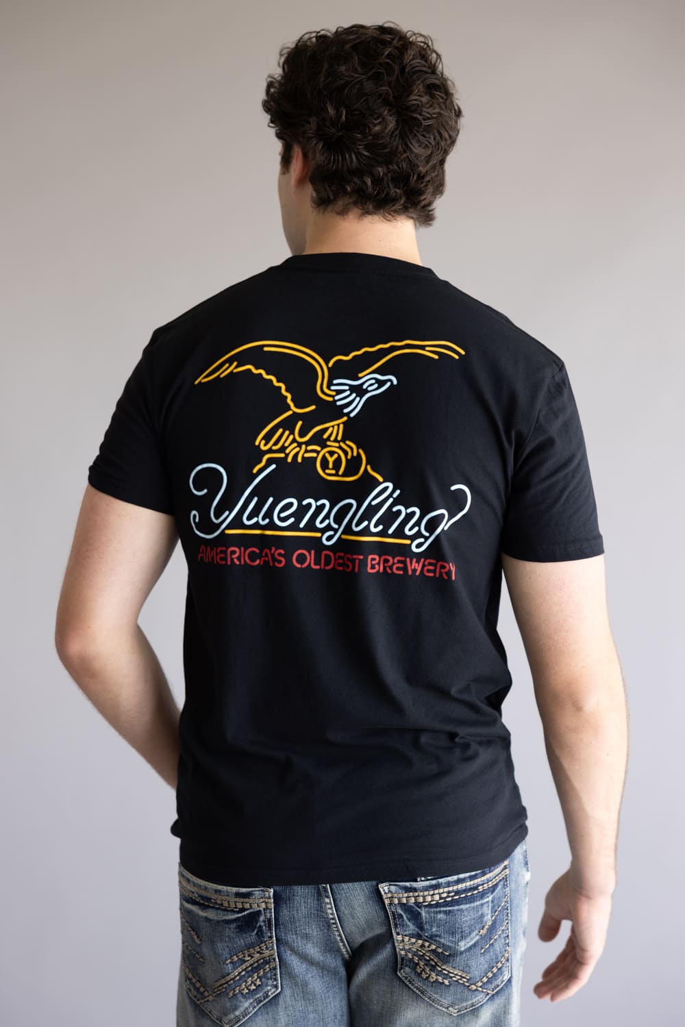 Yuengling Neon Logo T-Shirt for Men in Black