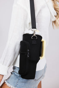 40oz Tumbler Crossbody Carrier in Black