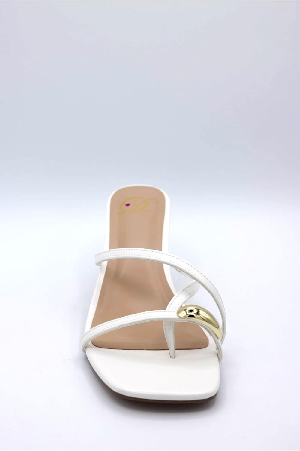 Cane Kitten Heels for Women in White